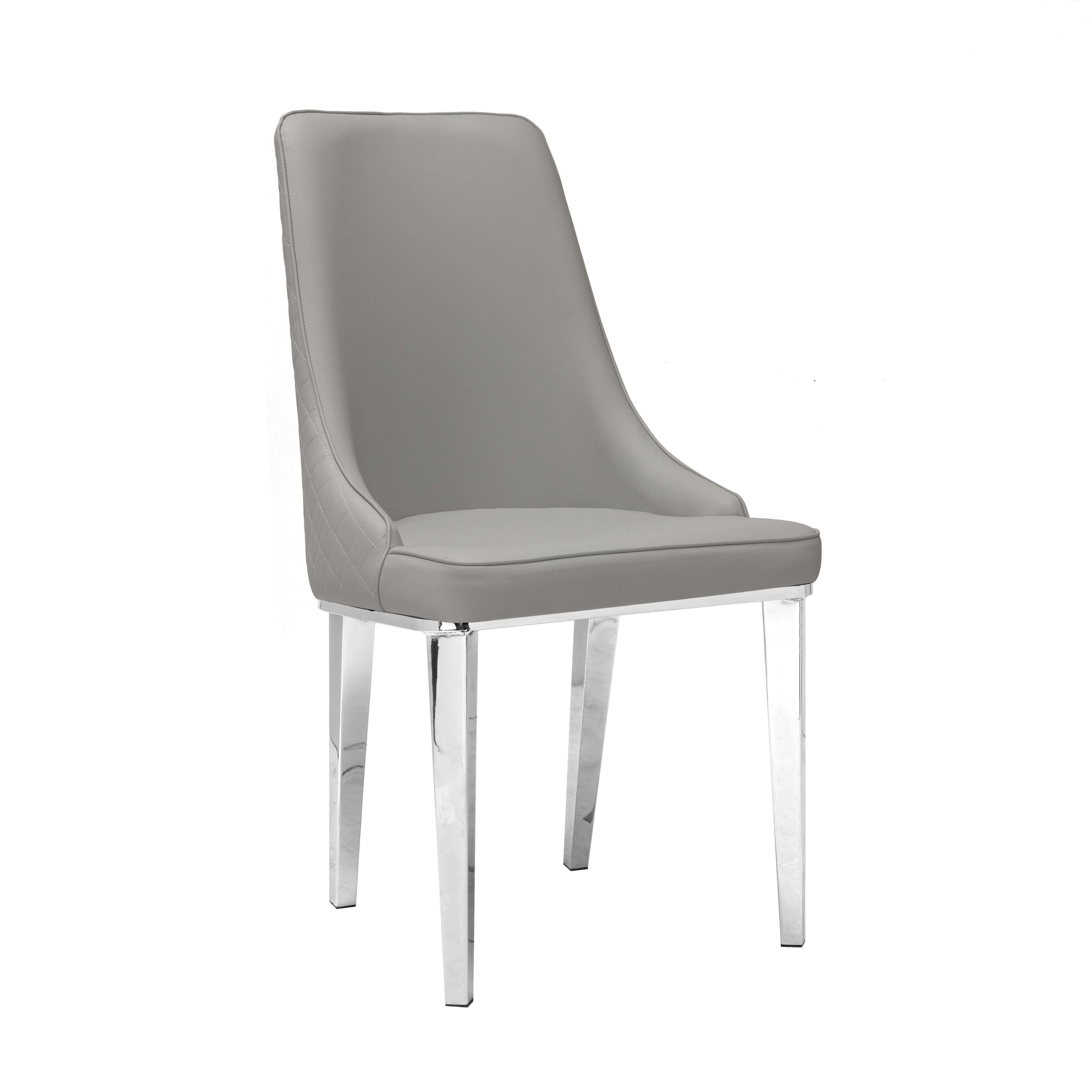 Baudelaire Grey Leatherette Chair